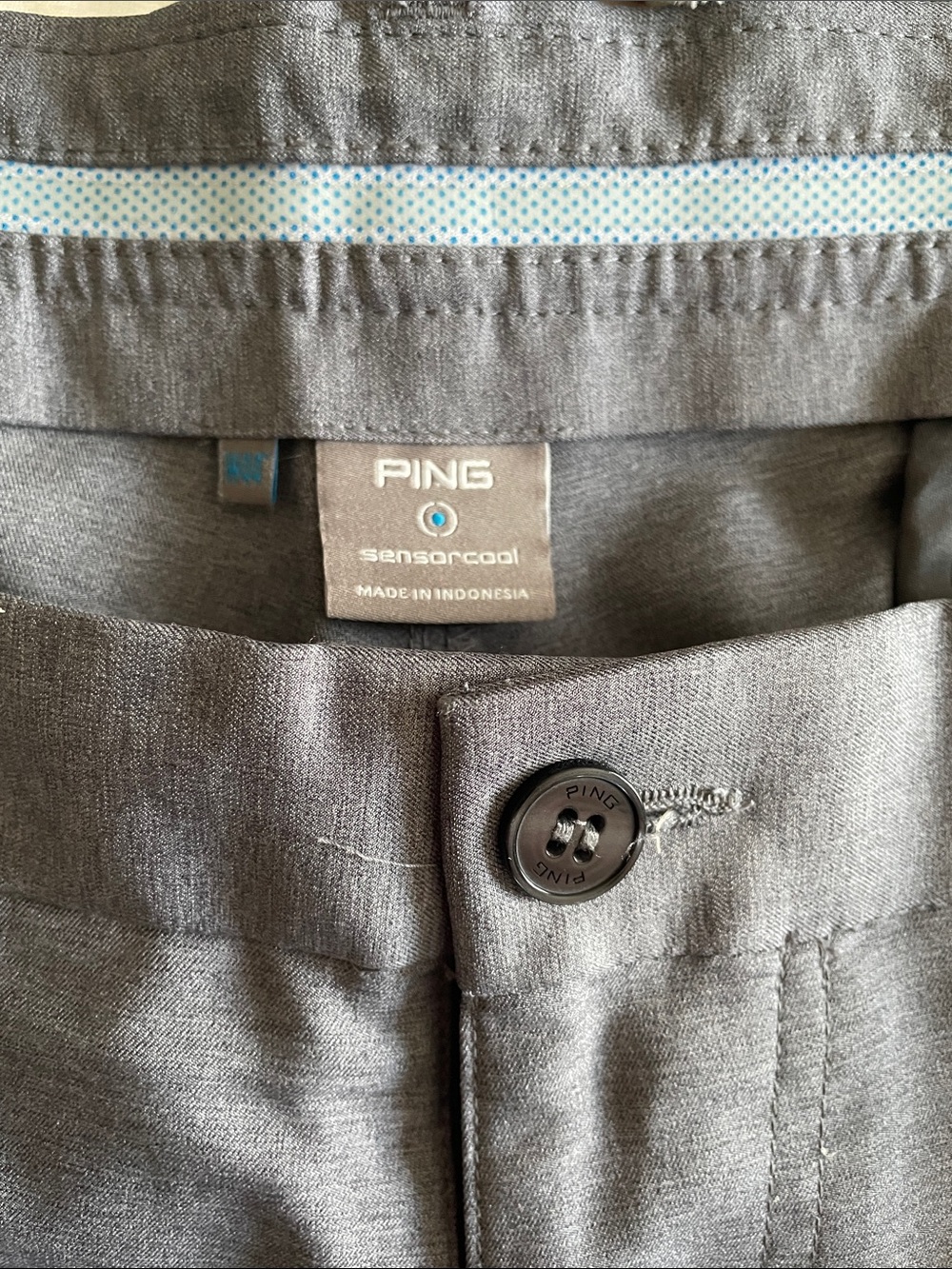 PING Men’s Gray Hybrid Shorts with Button Closure